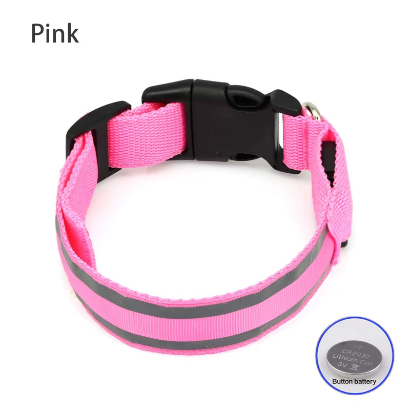 Collar LED Recargable De Seguridad Nocturna Para Perro