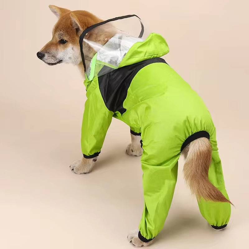 Chubasquero Impermeable Transparente Con Capucha Para Perro