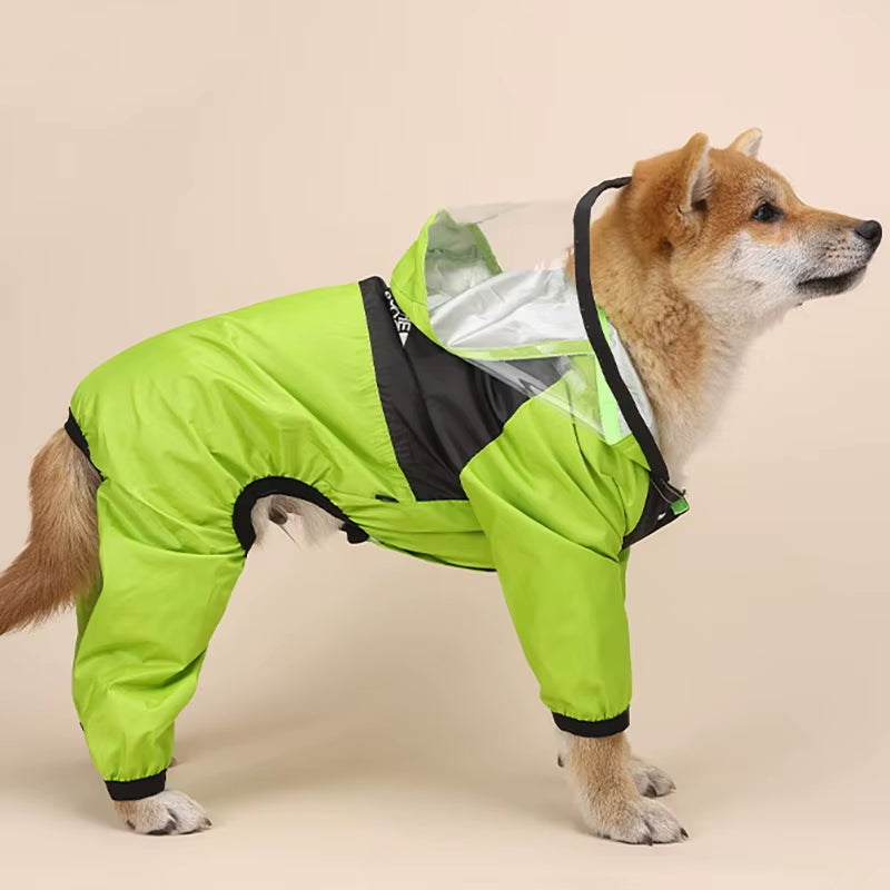 Chubasquero Impermeable Transparente Con Capucha Para Perro
