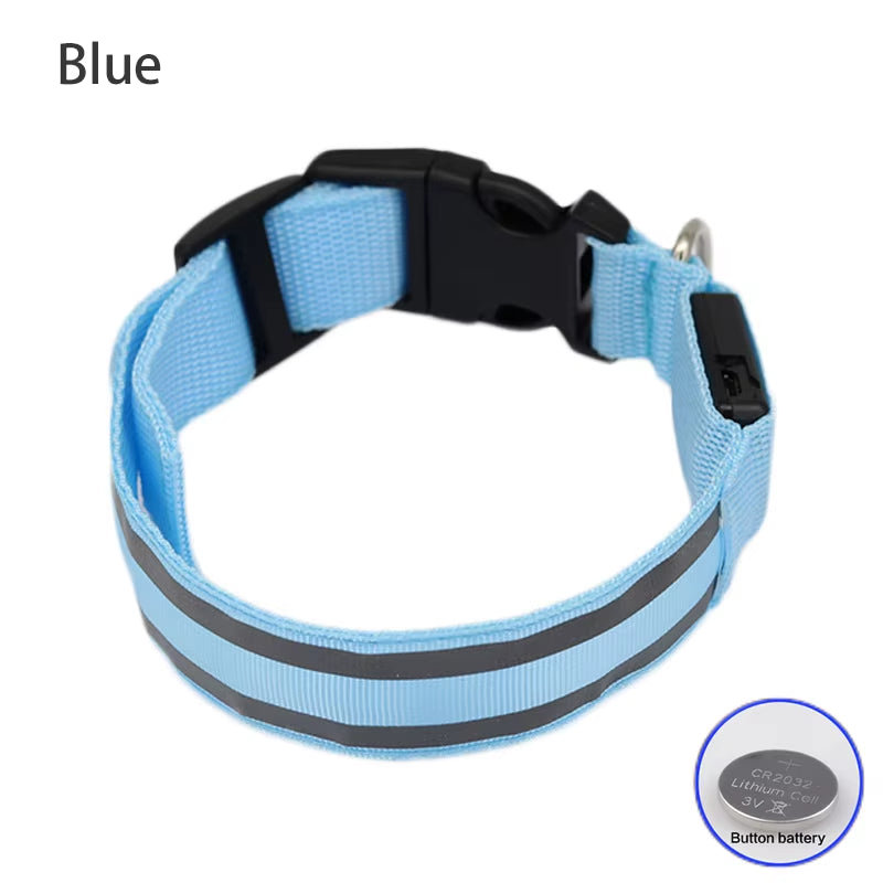 Collar LED Recargable De Seguridad Nocturna Para Perro
