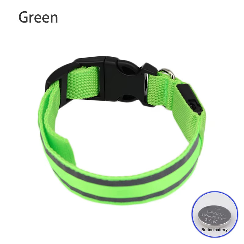 Collar LED Recargable De Seguridad Nocturna Para Perro