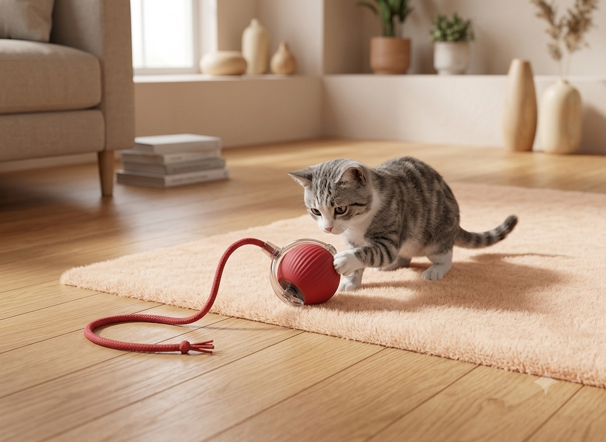 Smart Interactive Ball for Cats
