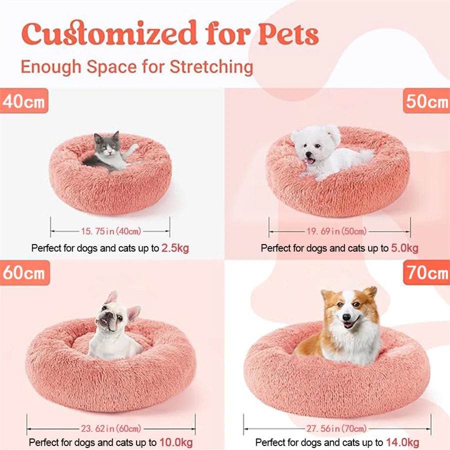 Anti-Anxiety Donut Bed for Dogs and Cats