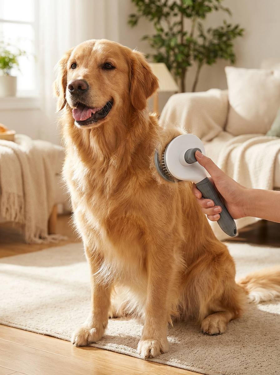 Self-Cleaning Slicker Brush for Dogs and Cats