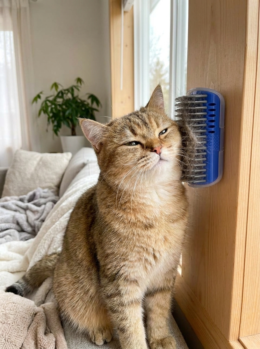 Massaging Grooming Brush for Dogs and Cats