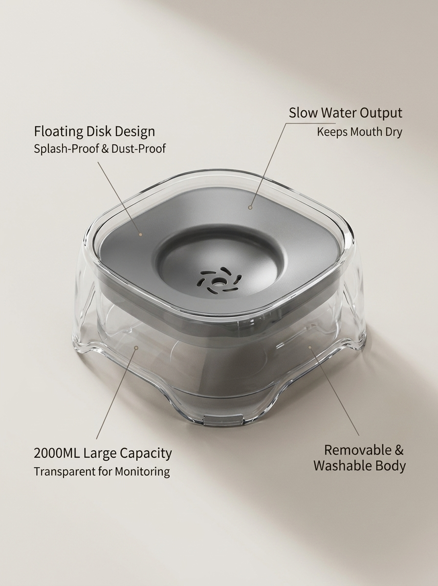 Floating Spill-Proof Water Bowl for Pets